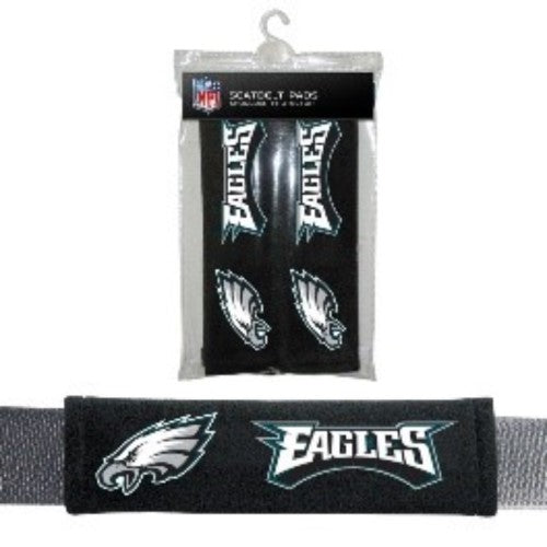 Philadelphia Eagles Seatbelt Laptop Gym Bag Pads Nfl Shoulder Protector 2Pk