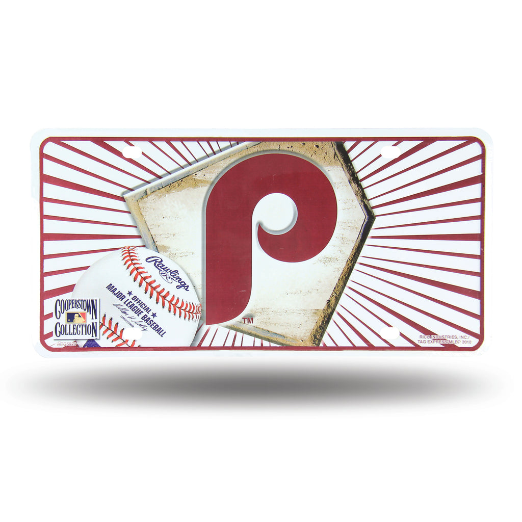 Philadelphia Phillies Retro Logo Car Truck Tag License Plate Mlb Metal Cooperstown