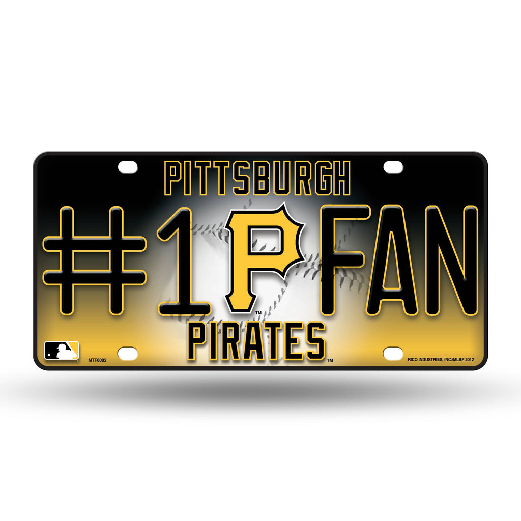 PITTSBURGH PIRATES #1 FAN CAR TRUCK TAG LICENSE PLATE MLB BASEBALL METAL SIGN