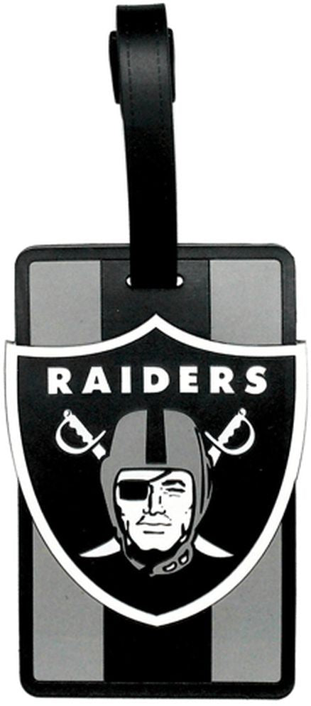 OAKLAND RAIDERS SOFT BAG TAG FOOTBALL LUGGAGE NFL ID INFORMATION TRAVEL