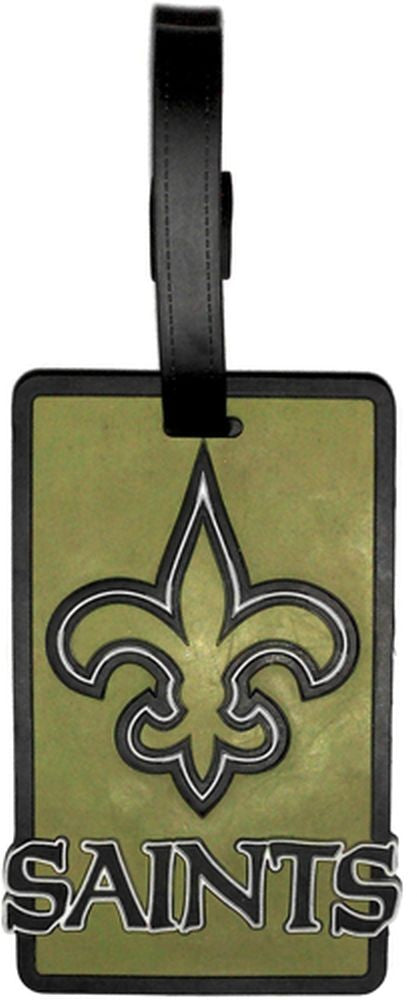NEW ORLEANS SAINTS SOFT BAG TAG FOOTBALL LUGGAGE NFL ID INFORMATION TRAVEL