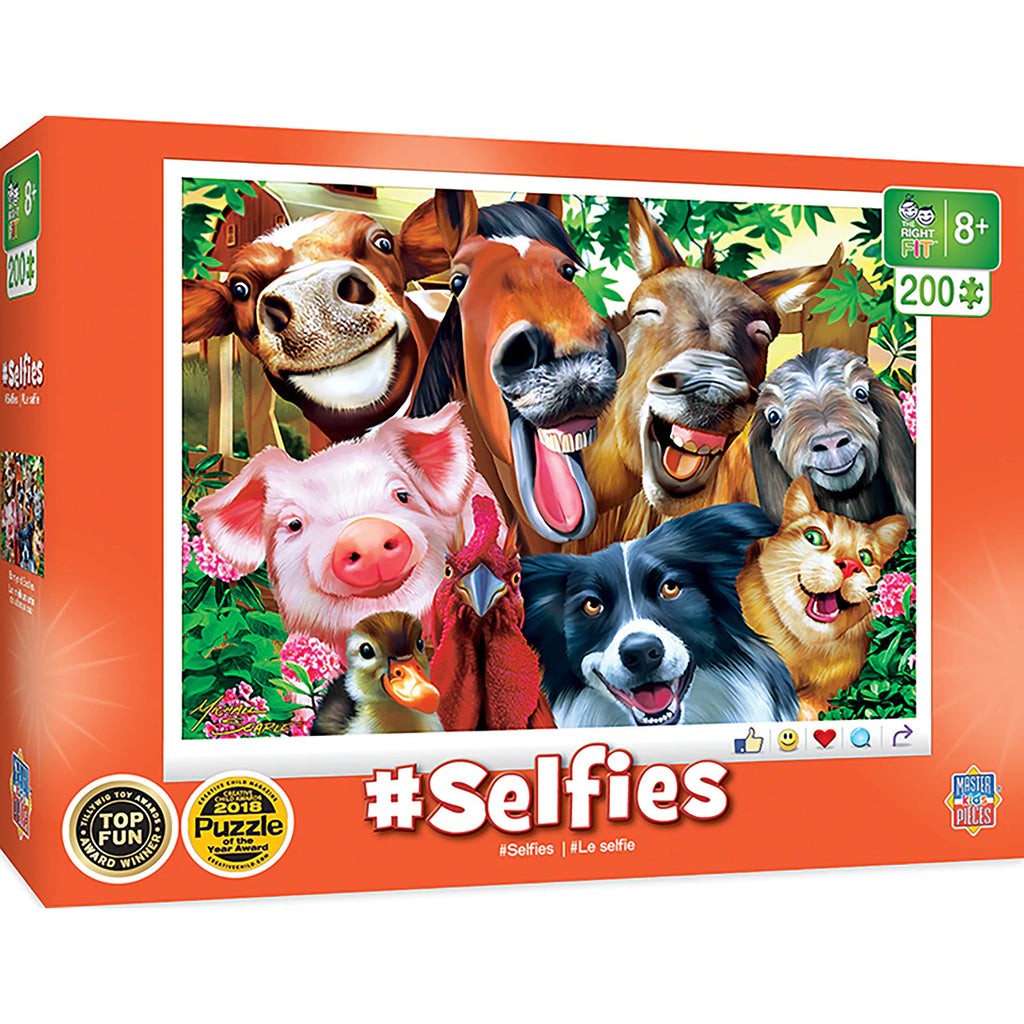 Barnyard Besties Selfies Right Fit 200 Piece Kids Family Puzzle