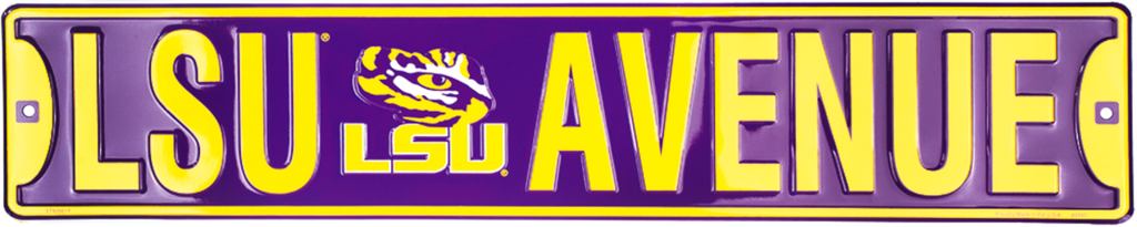 Lsu Tigers Street Sign Lsu Avenue Ave
