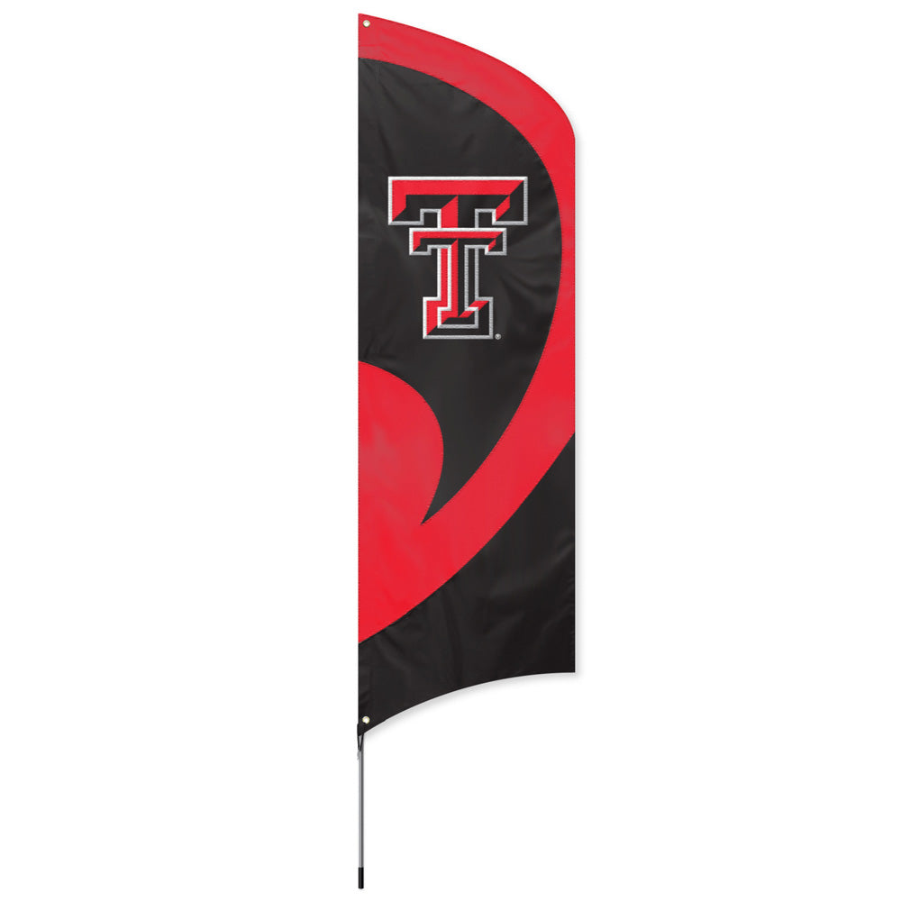 Texas Tech Red Raiders 8.5 Foot Tall Team Flag 11.5' Pole Sign Banner Applique Tailgates