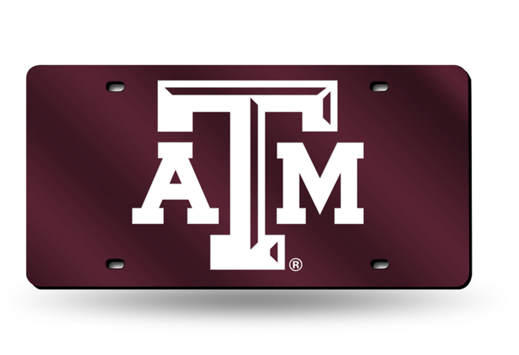 TEXAS A&M AGGIES RED MIRROR CAR TAG LASER LICENSE PLATE AUTO UNIVERSITY CAR