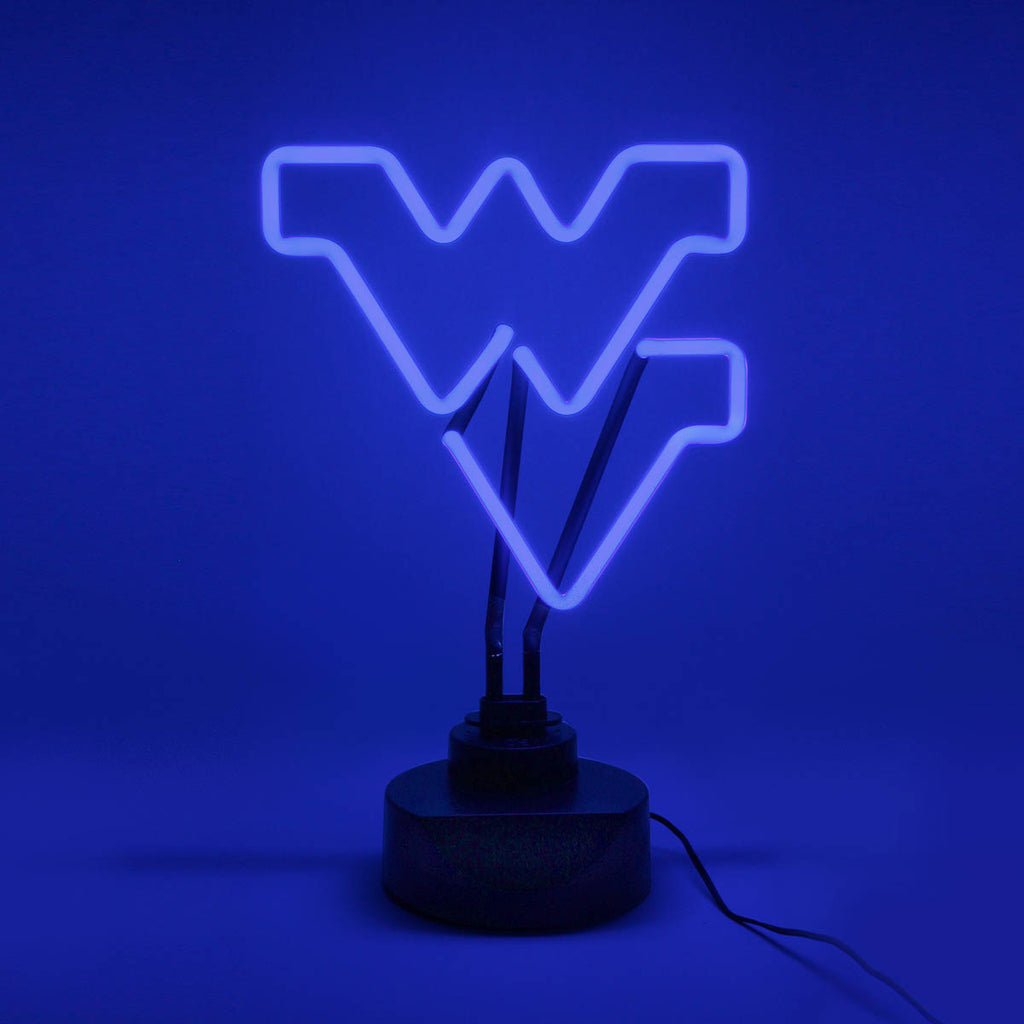 West Virginia Mountaineers Neon Sign Light Table Top Lamp Office Desk Mancave