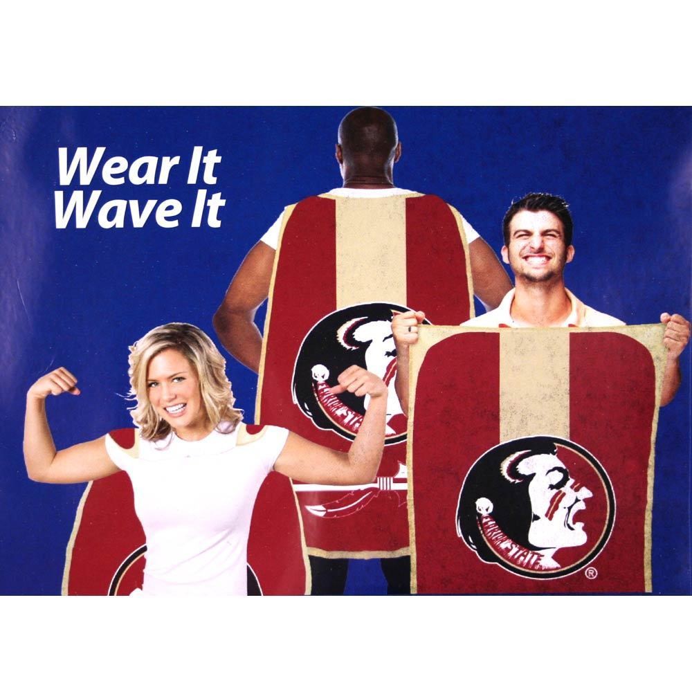 Fan Flag Banner Cape Ncaa 31.5" X 47" Tailgating Wear It Wave It-Pick Your Team