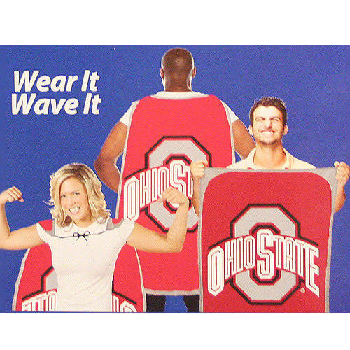 Fan Flag Banner Cape Ncaa 31.5" X 47" Tailgating Wear It Wave It-Pick Your Team
