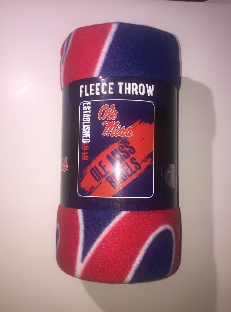 NCAA Soft Fleece Throw 50"X 60" Blanket New College Football Pick Your Team