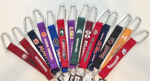 Carabiner Lanyard Keychain 8" Ncaa Pick Your Team College