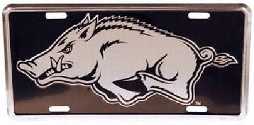 Arkansas Razorbacks Elite Car Truck Tag License Plate Black