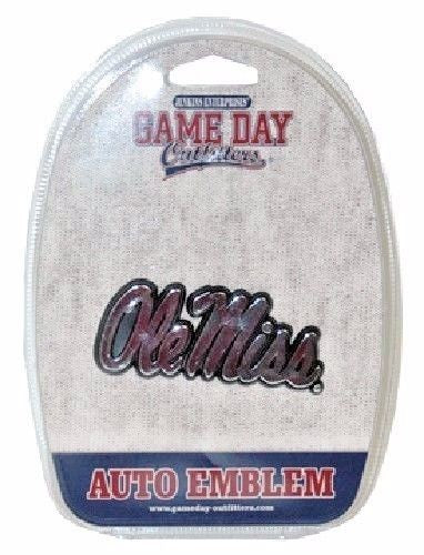 OLE MISS REBELS CAR EMBLEM CHROME SCRIPT
