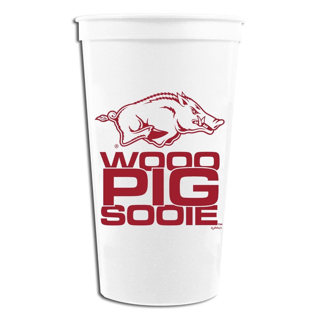 Arkansas Razorbacks Tailgating Stadium Type Cups 32Oz Set Of 4 University New
