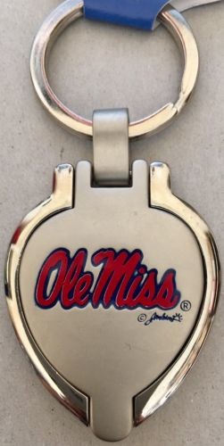 Ole Miss Rebels Keychain Metal Locket Heart Picture Frame