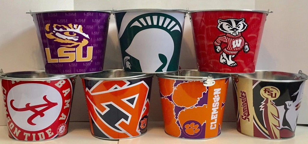 Ncaa Aluminum Bucket 5 Qt Drink Party Ice Metal Pail - Choose Your Team