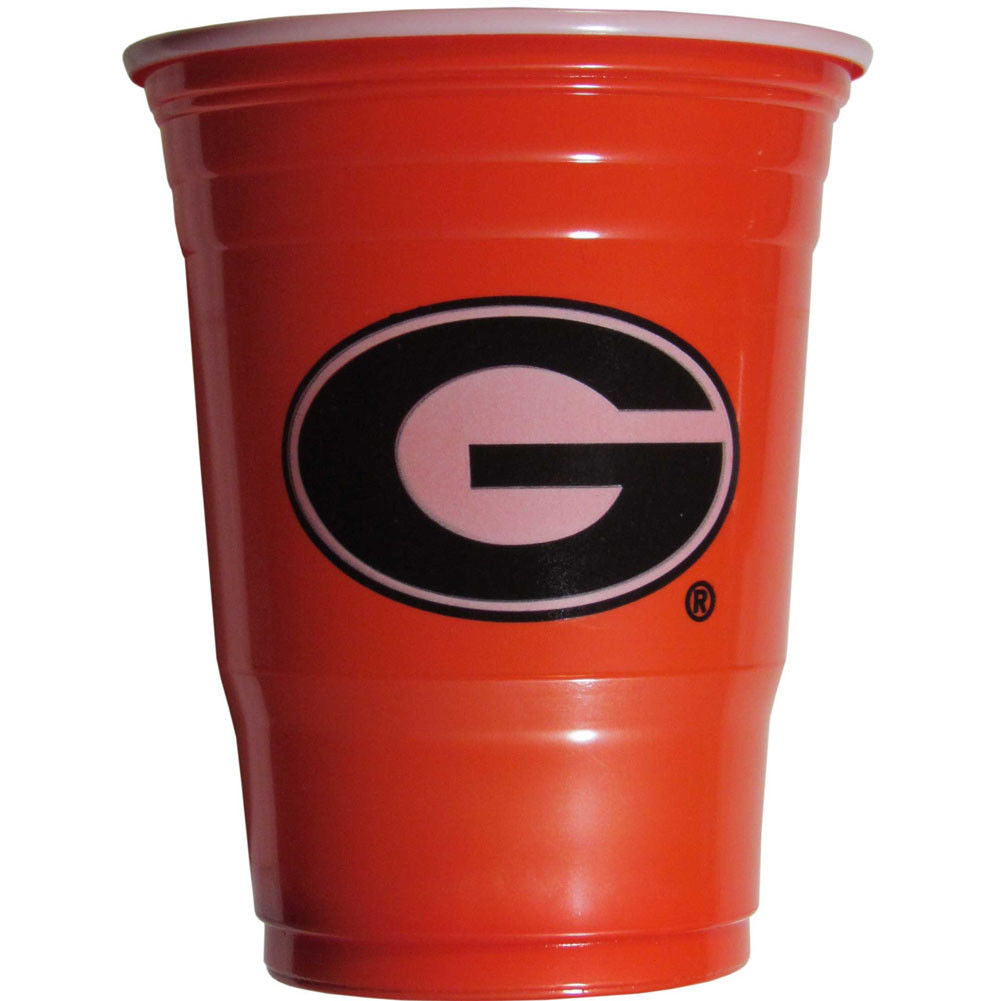 GEORGIA BULLDOGS PLASTIC GAMEDAY CUPS 18OZ 18CT SOLO TAILGATE PARTY SUPPLIES