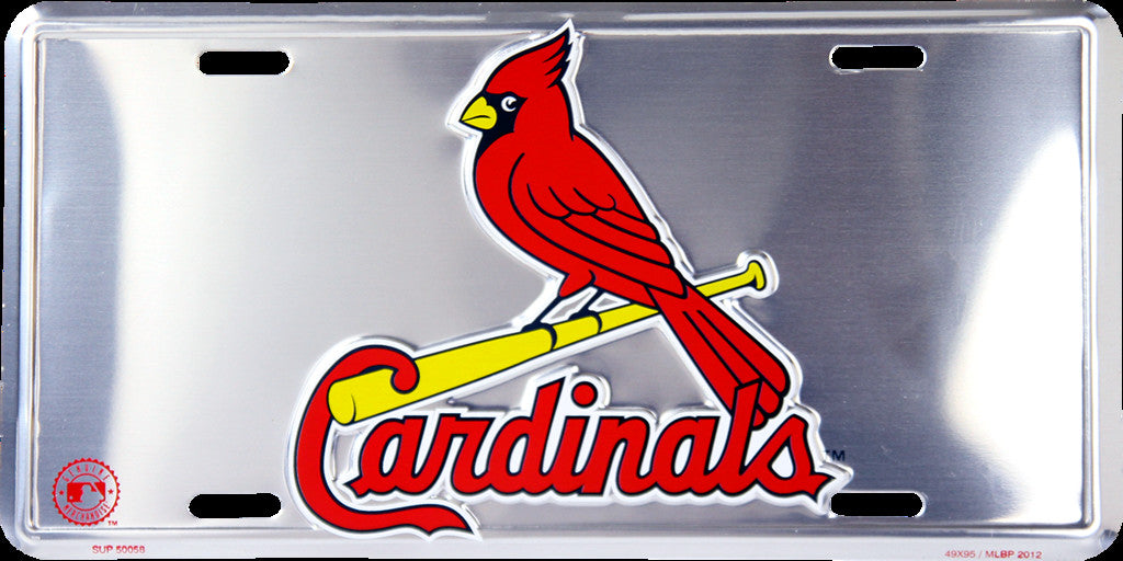 ST. LOUIS CARDINALS CHROME LICENSE PLATE