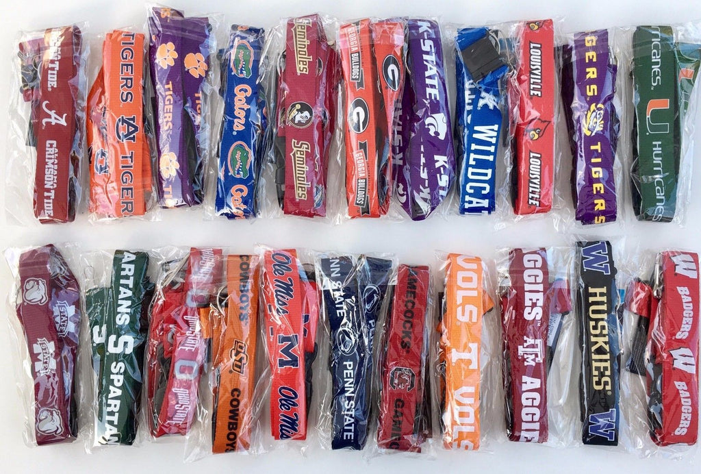 Lanyard Key Chain Clip Id / Ticket Badge Holder 21" Nylon Ncaa- Pick Your Team
