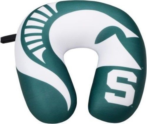 Michigan State Spartans Travel Neck Pillow 12" X13" Super Soft Fleece University