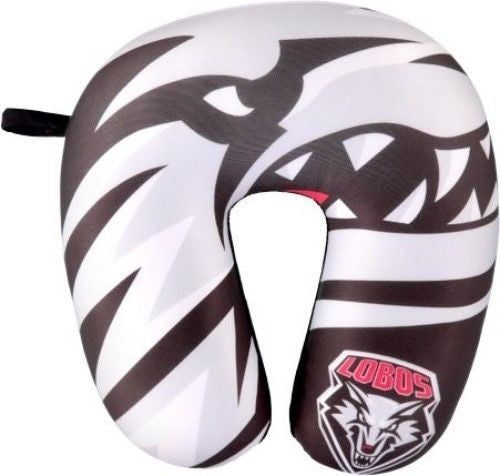 New Mexico Lobos Travel Neck Pillow 12" X 13" Super Soft Fleece