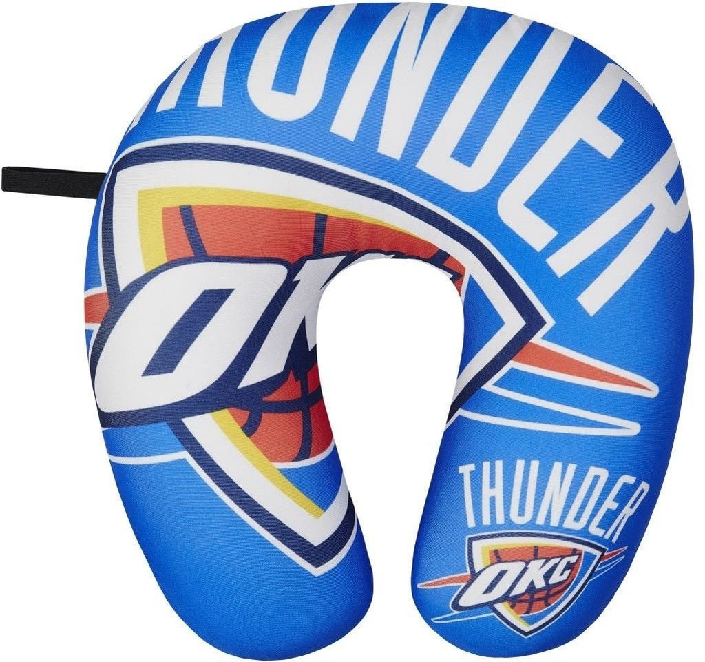 Oklahoma City Thunder Travel Neck Pillow 12" X 13" Super Soft Fleece Nba Fan
