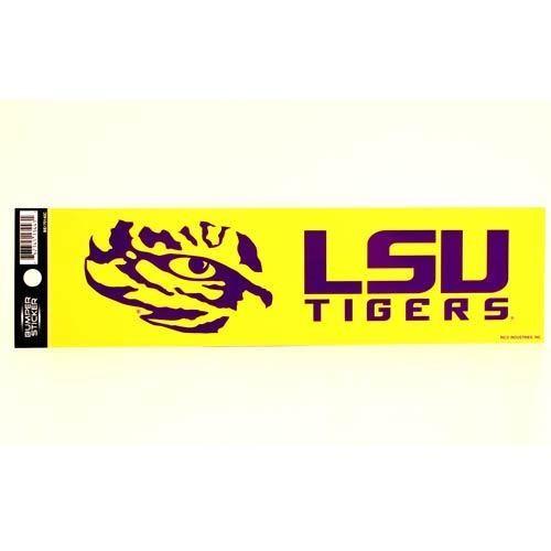 LSU TIGERS DECAL BUMPER STICKER 11" X 3"