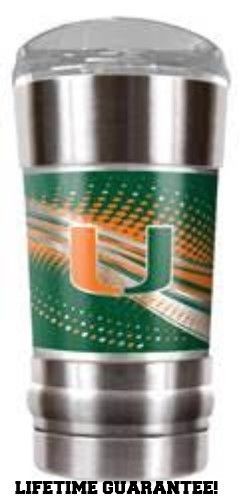 Miami Vacuum Insulated Stainless Steel Tumbler 20Oz Travel Mug Hurricanes Slam