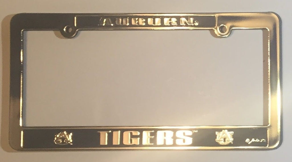 Auburn Tigers Car Truck Tag License Plate Frame University Silver Black Ua