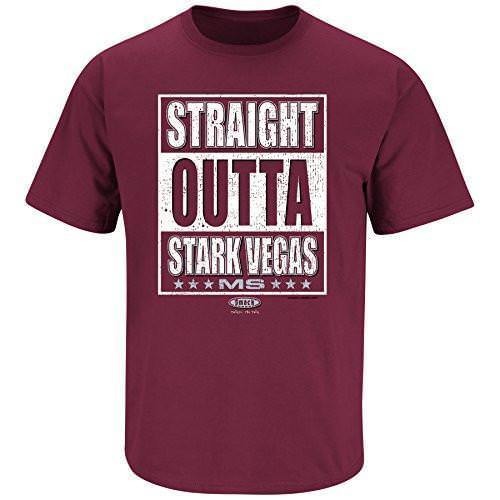 Mississippi State Bulldogs Straight Outta Stark Vegas Ms T-Shirt Smack Apparel
