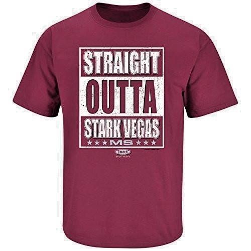 Mississippi State Bulldogs Straight Outta Stark Vegas Ms T-Shirt Smack Apparel