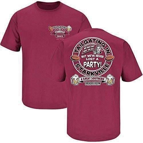 Mississippi State Tailgating In Starkville Never Lost A Party T-Shirt Ncaa