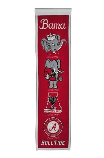 Alabama Crimson Tide Heritage Banner University Ncaa Roll Tide