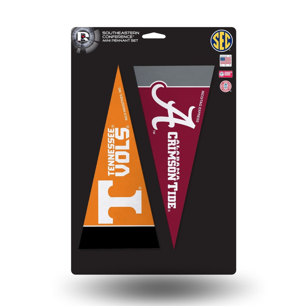 SEC SOUTHEASTERN CONFERENCE MINI PENNANT SET 10" 15 PC