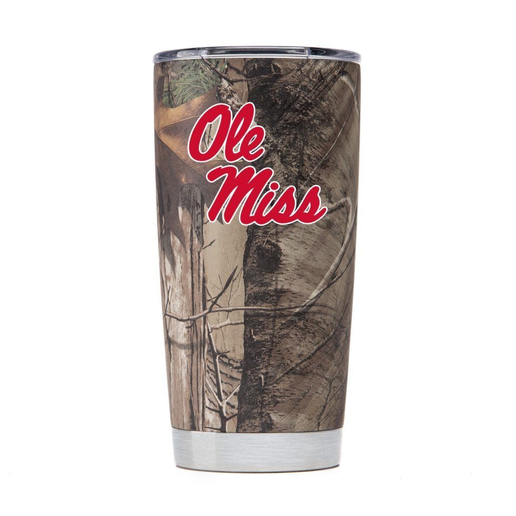 Ole Miss Rebels Drinkware Vacuum Insulated Tumbler Camo 20 Oz