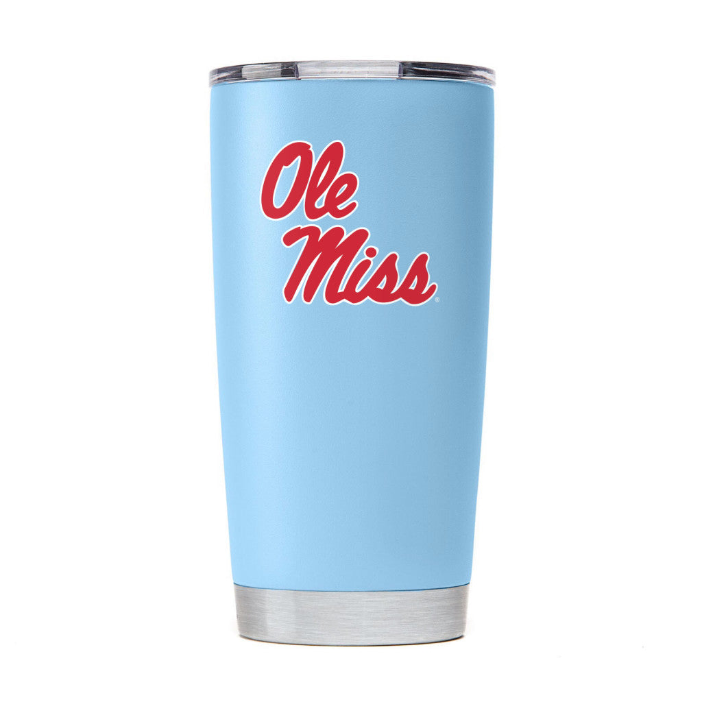 Ole Miss Rebels Drinkware Vacuum Insulated Tumbler Powder Blue 20 Oz