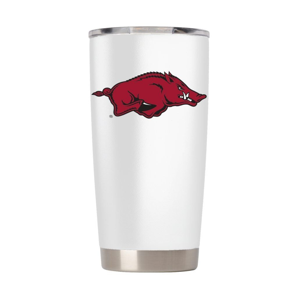 Arkansas Razorbacks 20 Oz White Vacuum Insulated Tumbler