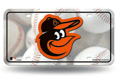 BALTIMORE ORIOLES CAR TAG METAL MLB SIGN