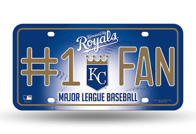 Kansas City Royals #1 Fan Car Truck Tag License Plate Mlb Baseball Metal Sign