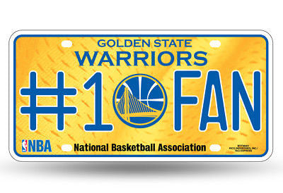 Golden State Warriors #1 Fan Car Truck License Plate Nba Basketball Metal Sign