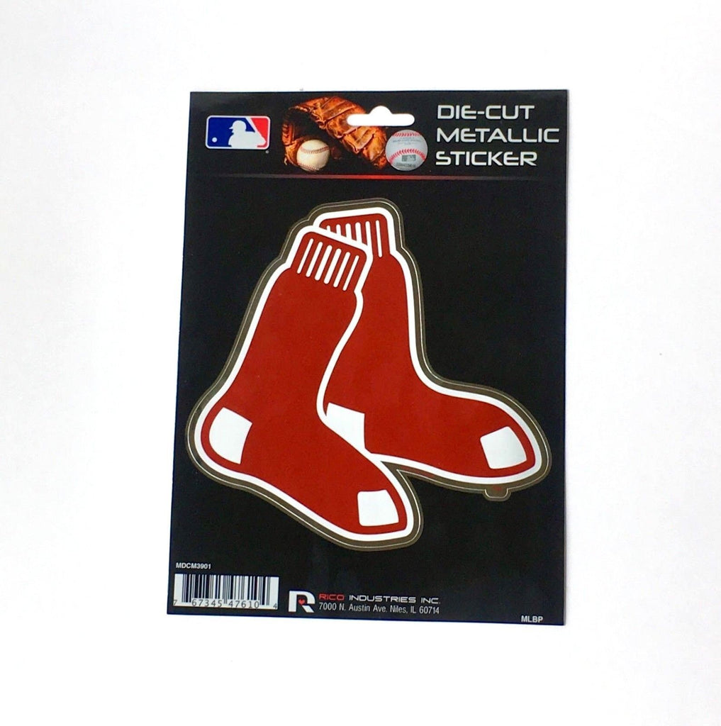 Boston Red Sox Window Decal 5.25" X 6.25" Die Cut Metallic Sticker Car Logo