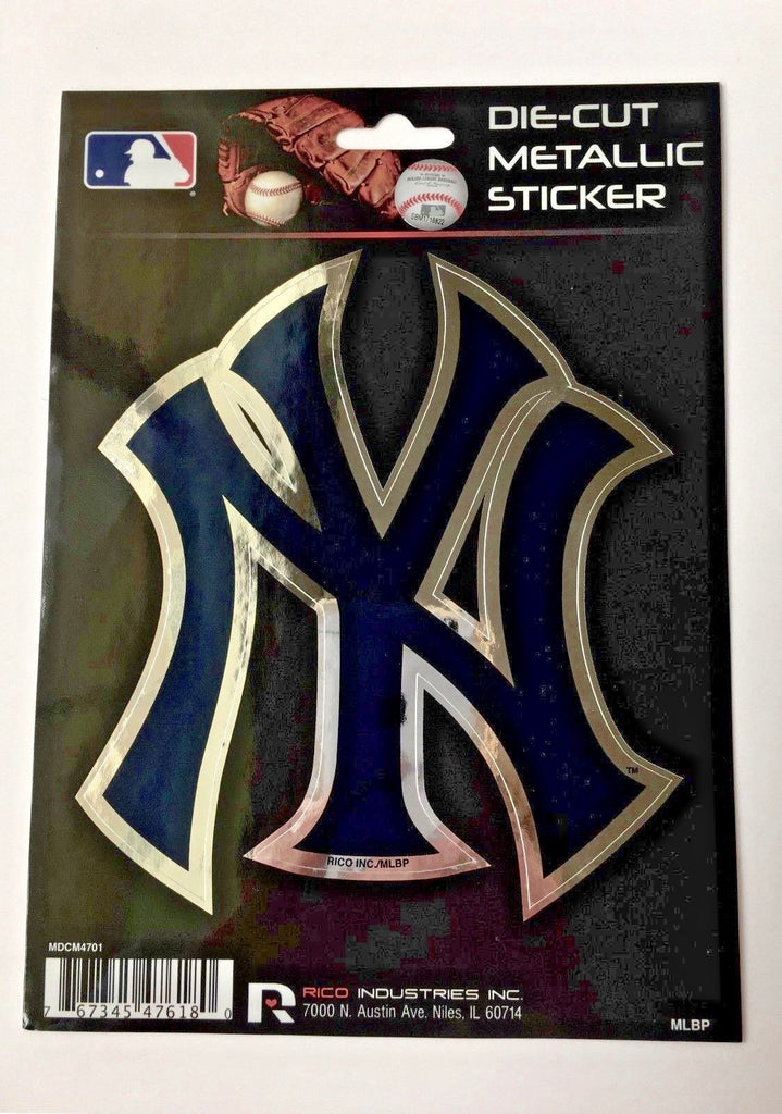 New York Yankees Window Decal Die Cut Metallic Sticker MLB
