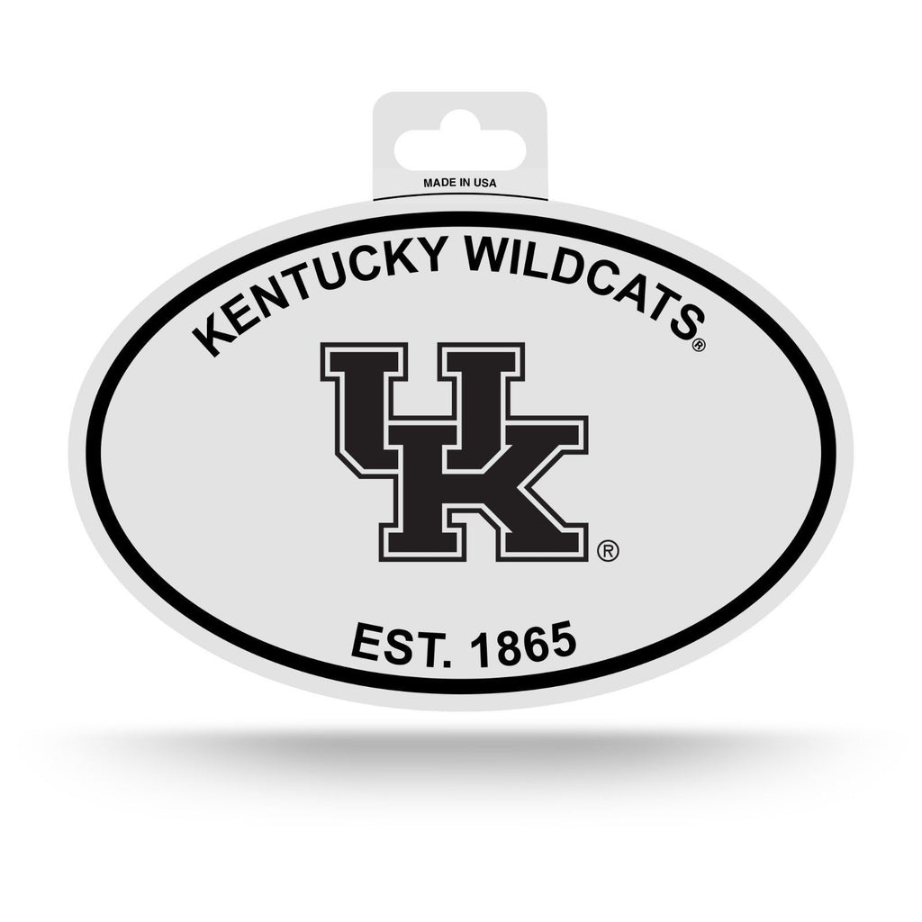 KENTUCKY WILDCATS BLACK AND WHITE OVAL DECAL STICKER 4