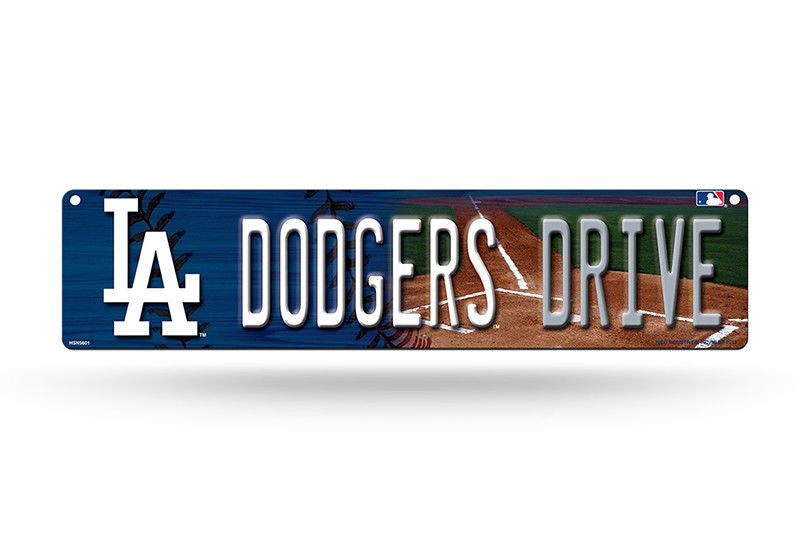 LOS ANGELES DODGERS PLASTIC STREET SIGN 4"X16" "DODGERS DRIVE" MAN CAVE BASEBALL