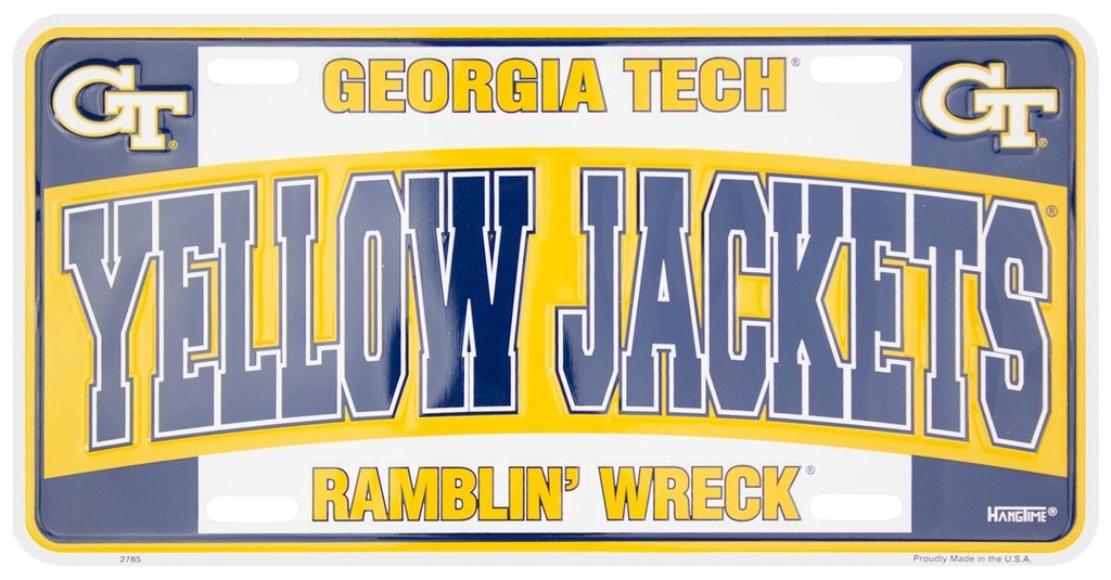Georgia Tech Yellow Jackets License Plate