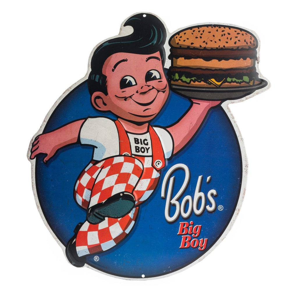 BOB'S BIG BOY SIGN EMBOSSED METAL BURGER VINTAGE LOOK KITCHEN MAN CAVE SHONEY'S