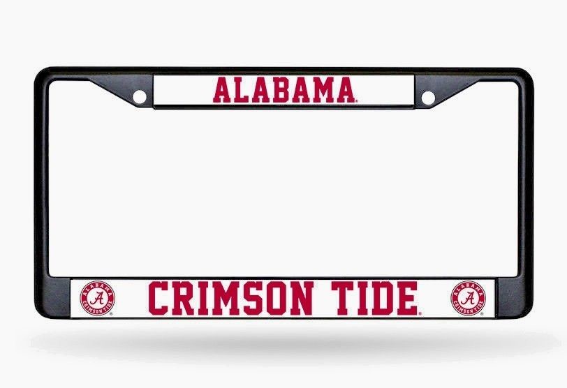 Alabama Crimson Tide Car Truck Tag License Plate Frame Chrome White Crimson