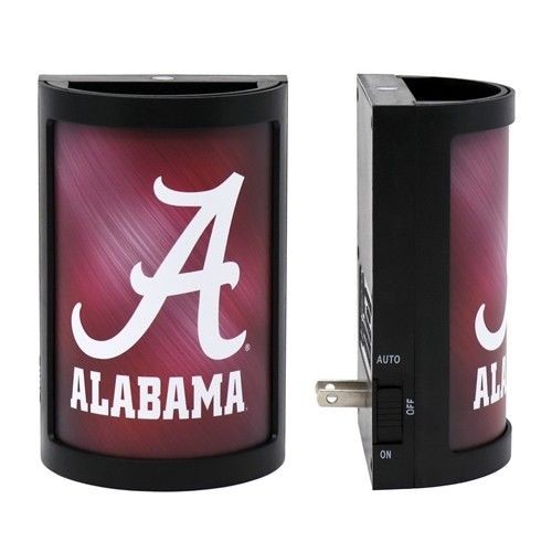 Alabama Crimson Tide Plug-In Led Night Light With Light Sensor Ncaa 3 Settings