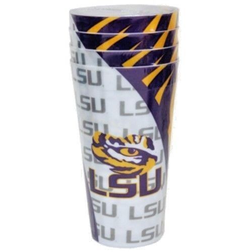 Lsu Tigers Drinkware Tailgating Stadium Cups 20Oz Set Of 4