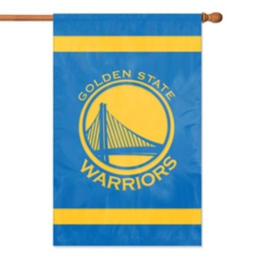 Golden State Warriors Applique Banner House Flag Outdoor 44" X 28" Oversized