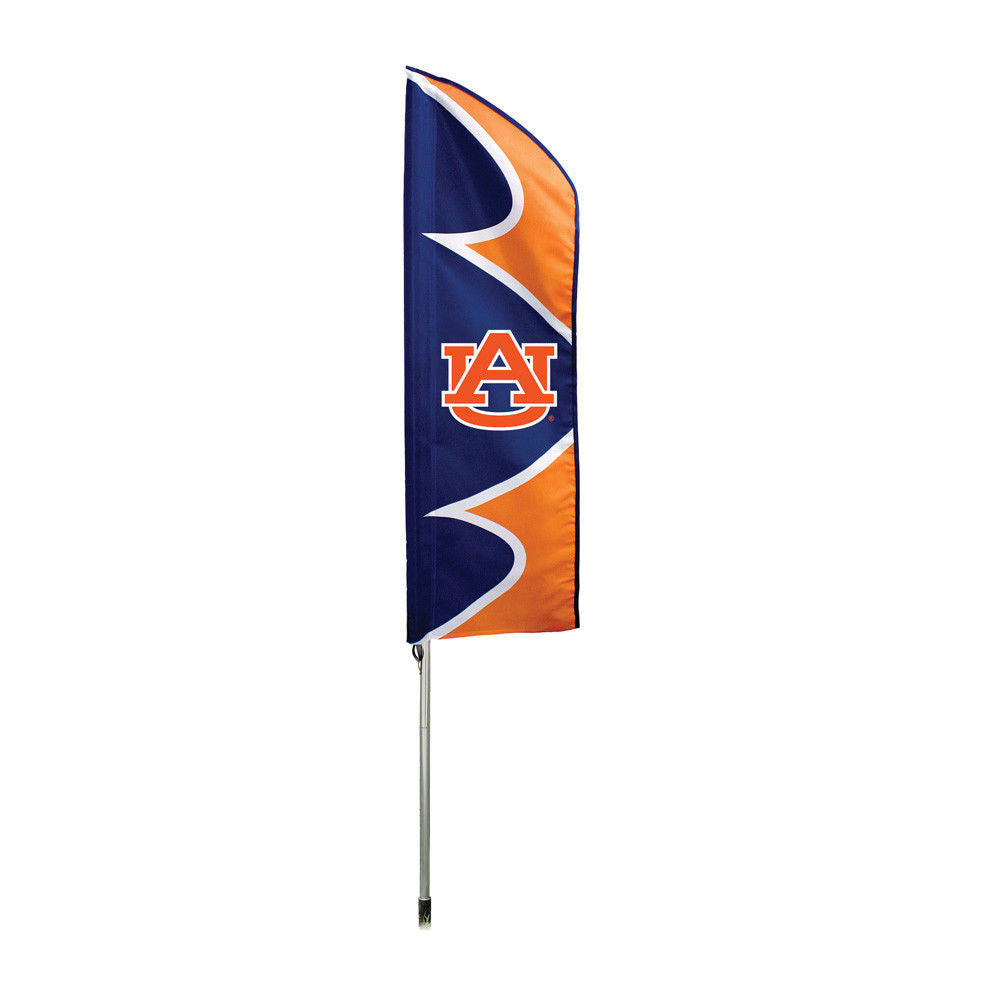 Auburn Tigers Tide 6 Foot Tall Flag Steel Pole Banner Swooper Double Sided Ncaa